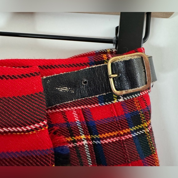 Vintage Land’s End Tartan Plaid Wool Kilt Wrap Skirt Made in Ireland 🇮🇪 - Picture 12 of 15